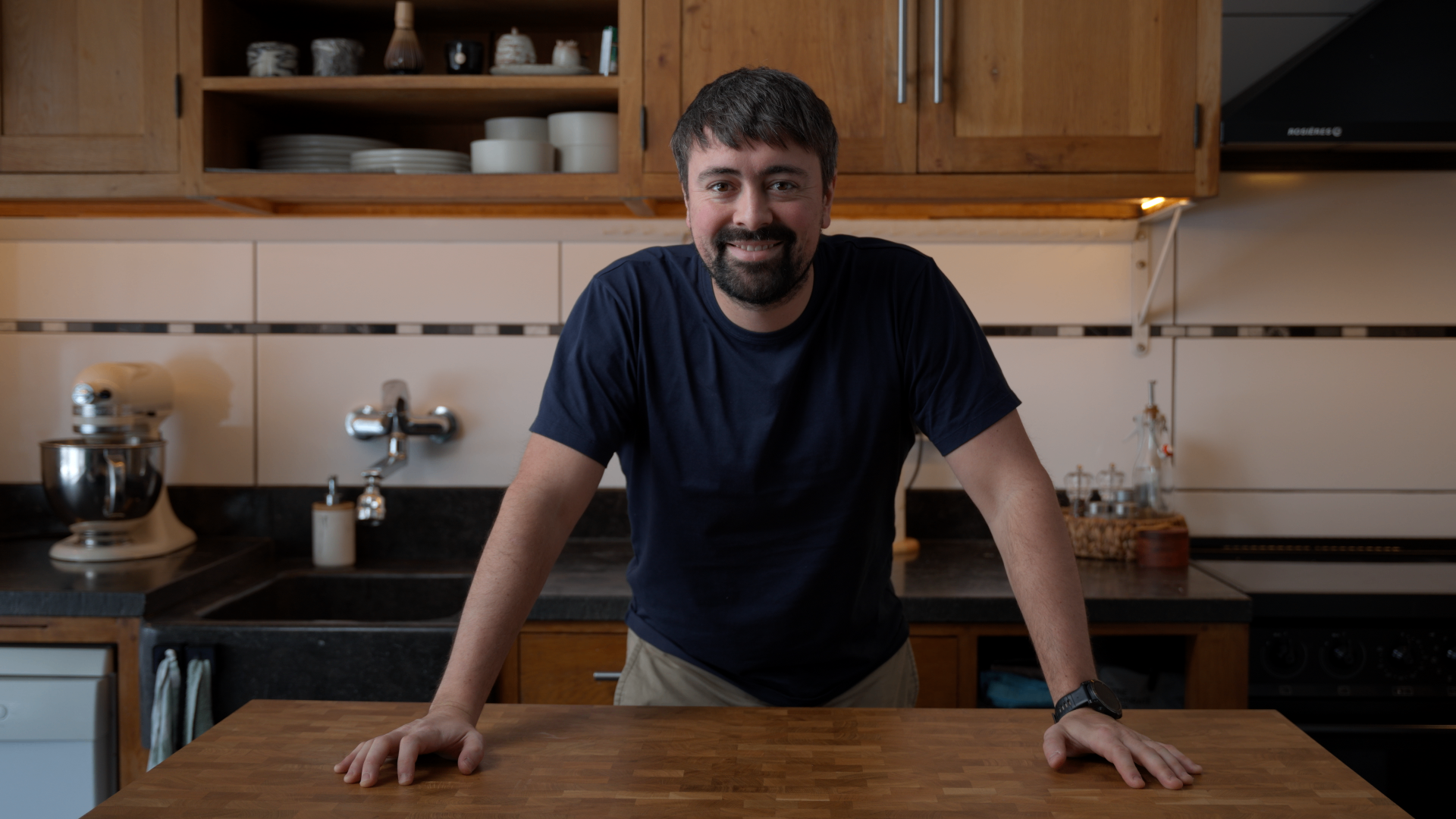 Tim in his kitchen